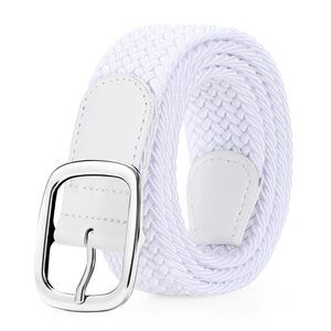 7574 Women Men Braided Stretch Elastic Belt For Pants Jeans Woven Casual